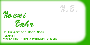 noemi bahr business card